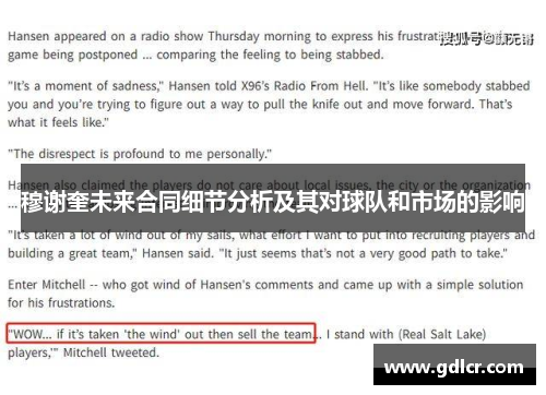 穆谢奎未来合同细节分析及其对球队和市场的影响